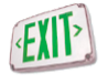 Westgate XT-WP-1GG-EM LED Green Wet Location Exit Sign 120/277V