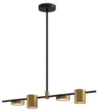 Kuzco Lighting LP96840-BK/BG 40 inch Jayden Linear LED Pendant Light, Black / Brushed Gold Finish