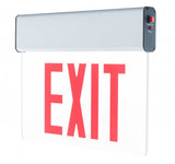Westgate XE-1RCA-EM Single Face Edge lit Clear Aluminum Led Exit Sign 120~277V