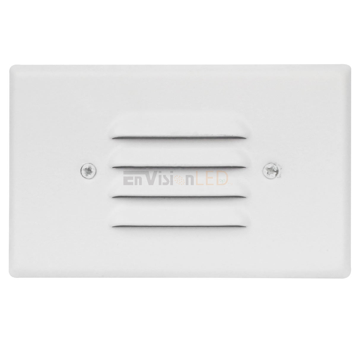 EnvisionLED LED-STEP-AGL-2W-27K-120V-WH LED Angled Louver Step Light White Finish (Horizontal)