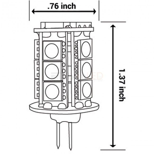 EnvisionLED LED-T3-2W-WW LED Bi-Pin Bulbs, T3 (G4) Non-Waterproof Warm 3000K