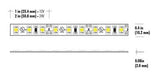 Core Lighting LSM30-25K-PF-12V, Flux 1-ft Indoor LED Tape Light Section - 3.0W/FT, 12V, Color Temperature: 2500K