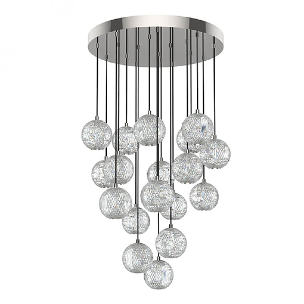 Alora Lighting MP321218PN Marni Pendant Integrated LED, Ceiling lighting Polished Nickel Finish