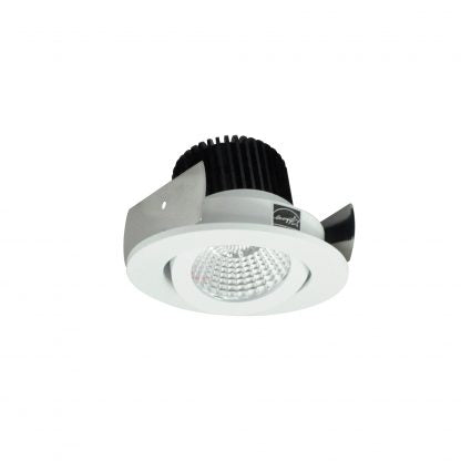NORA Lighting NIOB-2RG27XMPW/HL 2 Inch Iolite Round Surface Gimbal Trim Matte Powder White  Finish 2700K 1500-2500lm