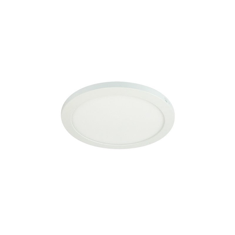 Nora Lighting NELOCAC-8R30W 8 Inch ELO LED Surface Mount Luminaire, 1100lm / 18W, 3000K, 80+ CRI, 120V Triac/ELV Dimming, White Finish