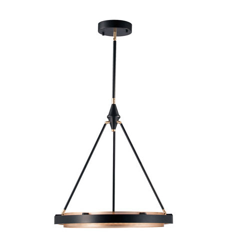 Alora Lighting PD302724CBGS Duo LED 24 inch  Pendant Ceiling Light Black/Gold Finish