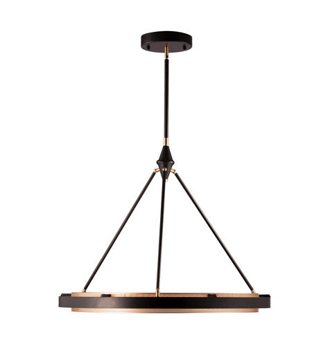 Alora Lighting PD302732CBGS Duo LED 32 inch Pendant Ceiling Light Black/Gold Finish
