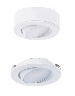 Westgate PL12ADJ-40K-WH 4.5W Adjustable Puck Light White Finish 12V 4000K