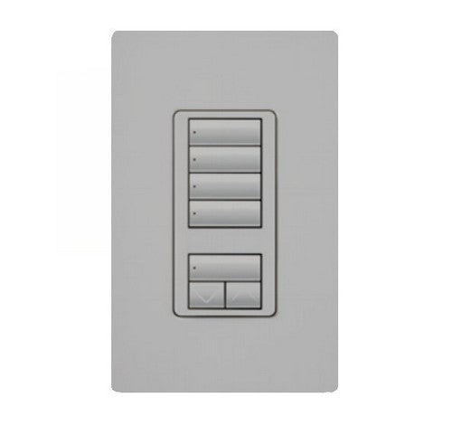 Lutron RRD-W4S-GR RadioRA 2 Wall-mount Designer keypad 4-scene with raise/scene 120V - BuyRite Electric