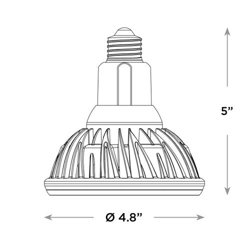 CREE LED Lighting LRP38-10L-KK-12D 13.5 Watts 13.5W PAR38 E26 Base LED 12 Degree - BuyRite Electric