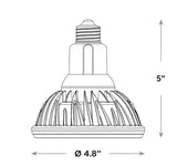 CREE LED Lighting LRP38-10L-KK-12D 13.5W PAR38 E26 Base LED 12 Degree Dimmable Lamp