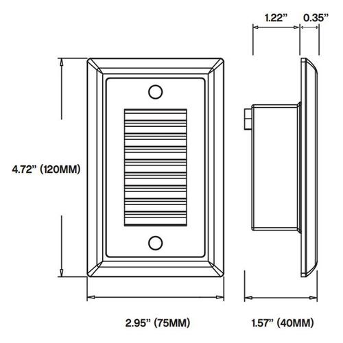 Core Lighting ST400-30K-VL-BZ-120V LED Vertical Louver Dimmable Steplight, 120V Bronze Finish