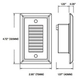 Core Lighting ST400-30K-VL-WH-120V LED Vertical Louver Dimmable Steplight, 120V White Finish