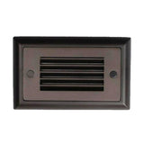 Core Lighting ST400-30K-HL-BZ-120V LED Horizontal Louver Dimmable Steplight, 120V Bronze Finish