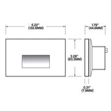 Core Lighting ST450-30K-BN-12V LED Horizontal Steplight, 12V Brushed Nickel Finish