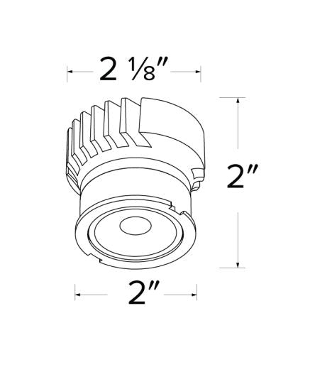 Elco Lighting ELK19TWD Tunable White Koto™ LED Module, Beam Angle 38° CCT 2700K-5000K