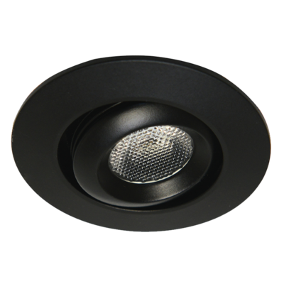 Core Lighting ULM220-40K-BK-12V, LED Recessed Undercabinet Downlight - 12V, Color Temperature: 4000K Black Finish