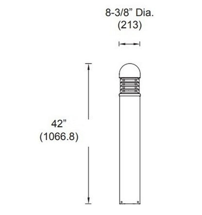 Utopia Lighting BLD2-A 8" Dia. LED Bollard Light, 25W 35W- BuyRite Electric