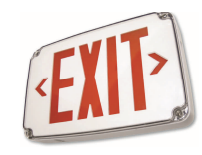 Westgate XT-WP-2RG-EM LED Red Wet Location Exit Sign 120/277V