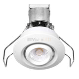 EnvisionLED LED-MDL-1-ADJ-6W-30K-RD-WH-12V LED 1 Inch 12V Mini Gimbal Low Voltage Downlight Adjustable 3000K White Finish