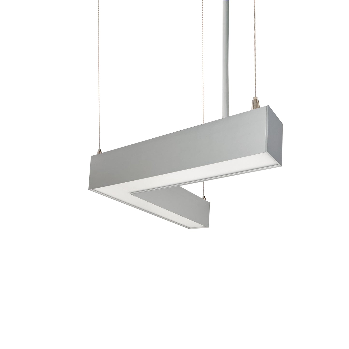 Nora Lighting NLUD-L334W L-Connector L-Line LED Indirect/Direct Linear, Selectable CCT, 9-30W / 1078-3596lm, White Finish