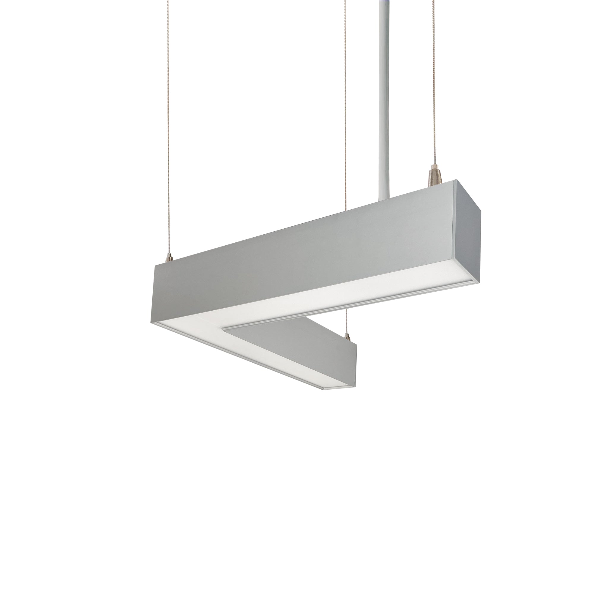 Nora Lighting NLUD-L334W L-Connector L-Line LED Indirect/Direct Linear, Selectable CCT, 9-30W / 1078-3596lm, White Finish