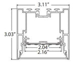 Core Lighting ALP310N-48 3 Inches Wide Linear LED Aluminum Profile - 49.5 Inches