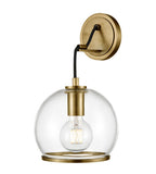 Alora Lighting WV304001VBCG Coast 1 Light 8 inch Wall Sconce Wall Light Brass Finish