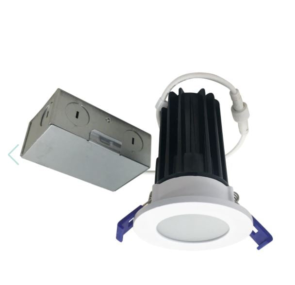 Nora Lighting NM2-2RDCS8530MPW Recessed Fixture 2 Inch M2 Round LED Lensed Downlight, 850lm / 10W, 3000K, 120V, Matte Powder White Finish